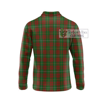 Bruce Hunting Tartan Long Sleeve Polo Shirt with Family Crest DNA In Me Style