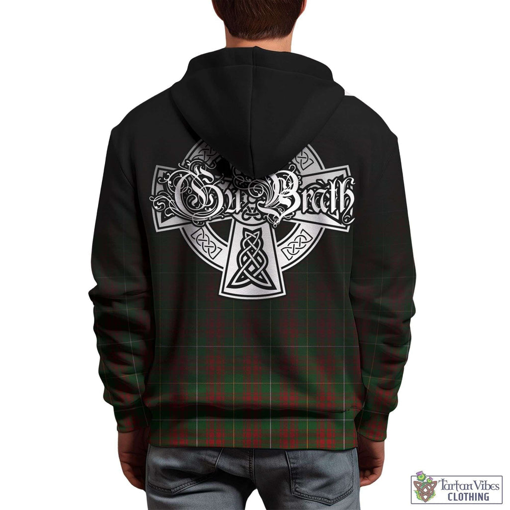 Tartan Vibes Clothing Bruce Hunting Tartan Hoodie Featuring Alba Gu Brath Family Crest Celtic Inspired