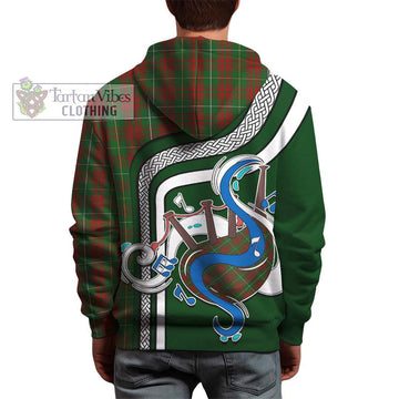 Bruce Hunting Tartan Hoodie with Epic Bagpipe Style