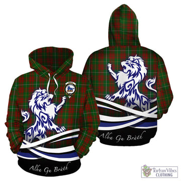 Bruce Hunting Tartan Hoodie with Alba Gu Brath Regal Lion Emblem