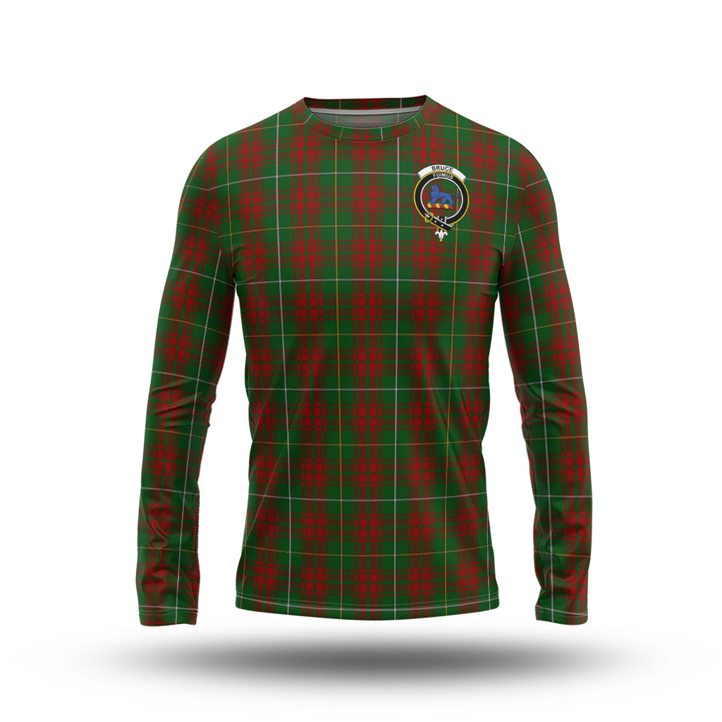 Bruce Hunting Tartan Long Sleeve T-Shirt with Family Crest - Tartanvibesclothing