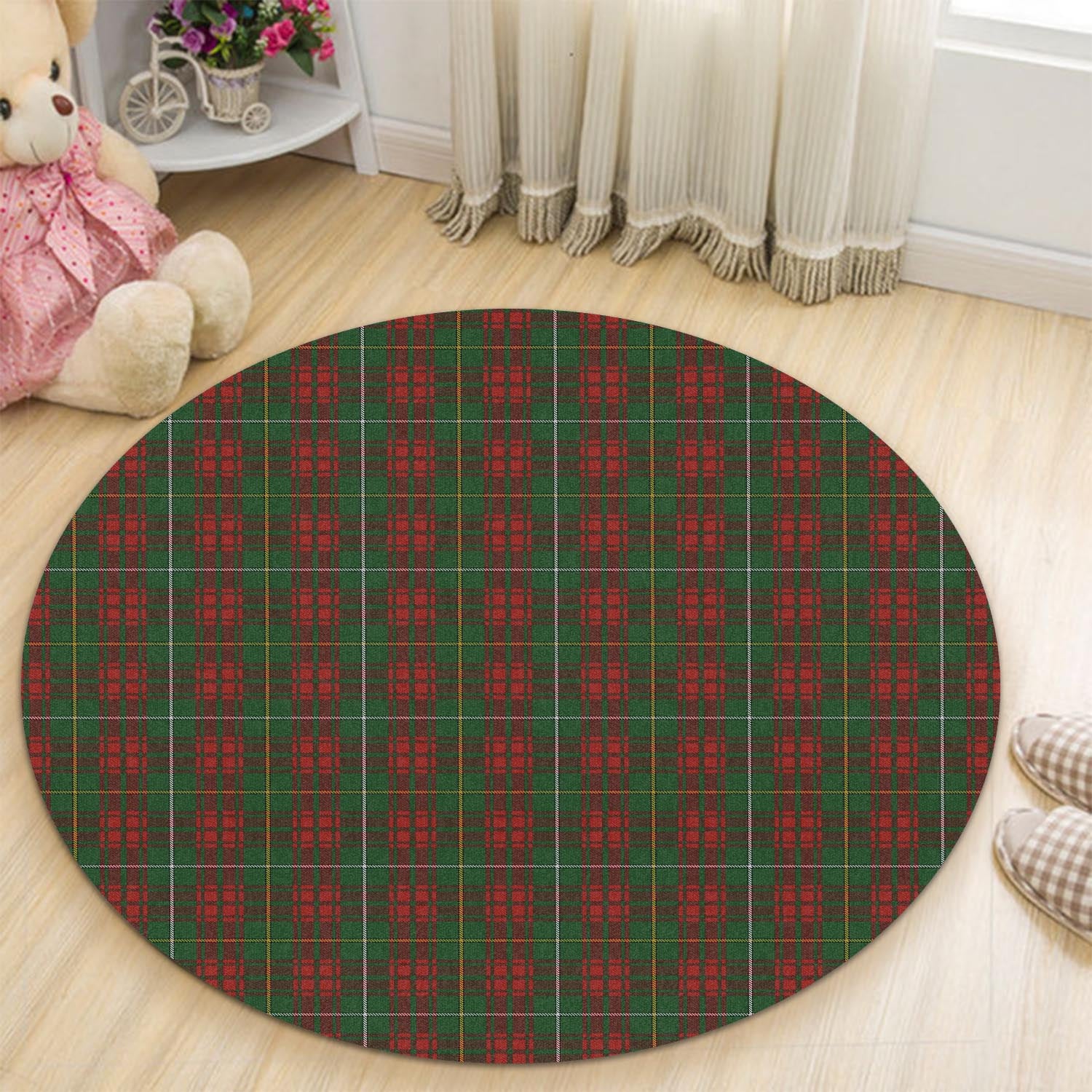 Bruce Hunting Tartan Round Rug - Tartanvibesclothing