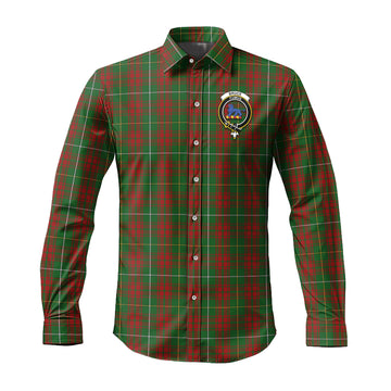 Bruce Hunting Tartan Long Sleeve Button Up Shirt with Family Crest