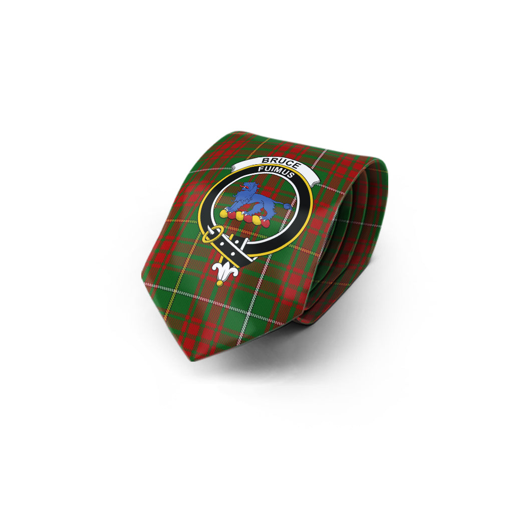 Bruce Hunting Tartan Classic Necktie with Family Crest - Tartan Vibes Clothing