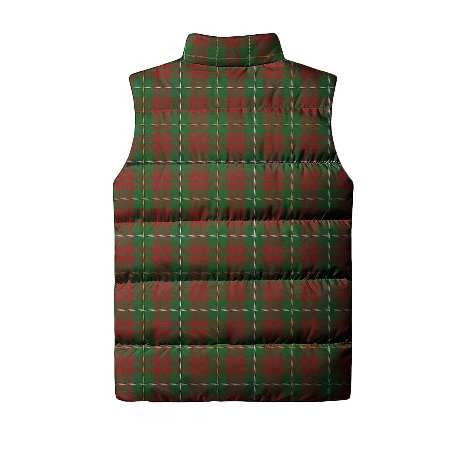 Bruce Hunting Tartan Sleeveless Puffer Jacket with Family Crest - Tartanvibesclothing