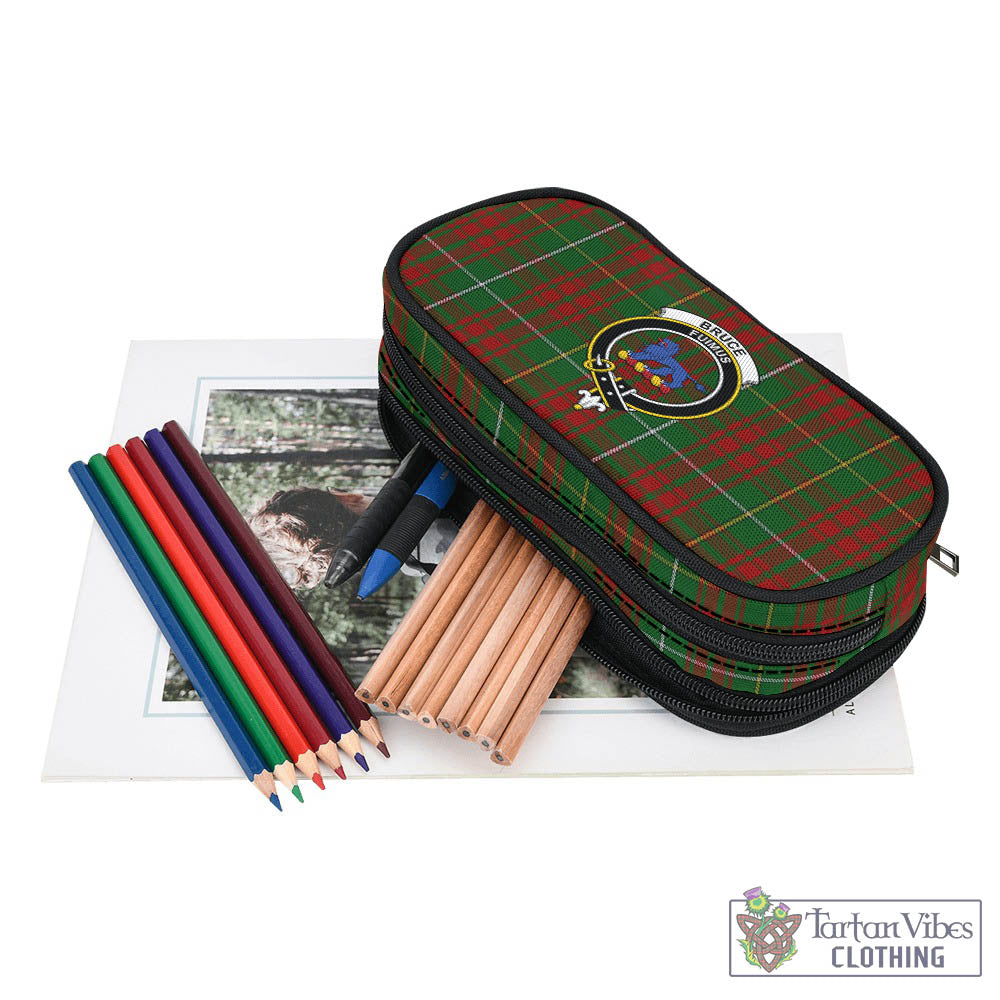 Tartan Vibes Clothing Bruce Hunting Tartan Pen and Pencil Case with Family Crest