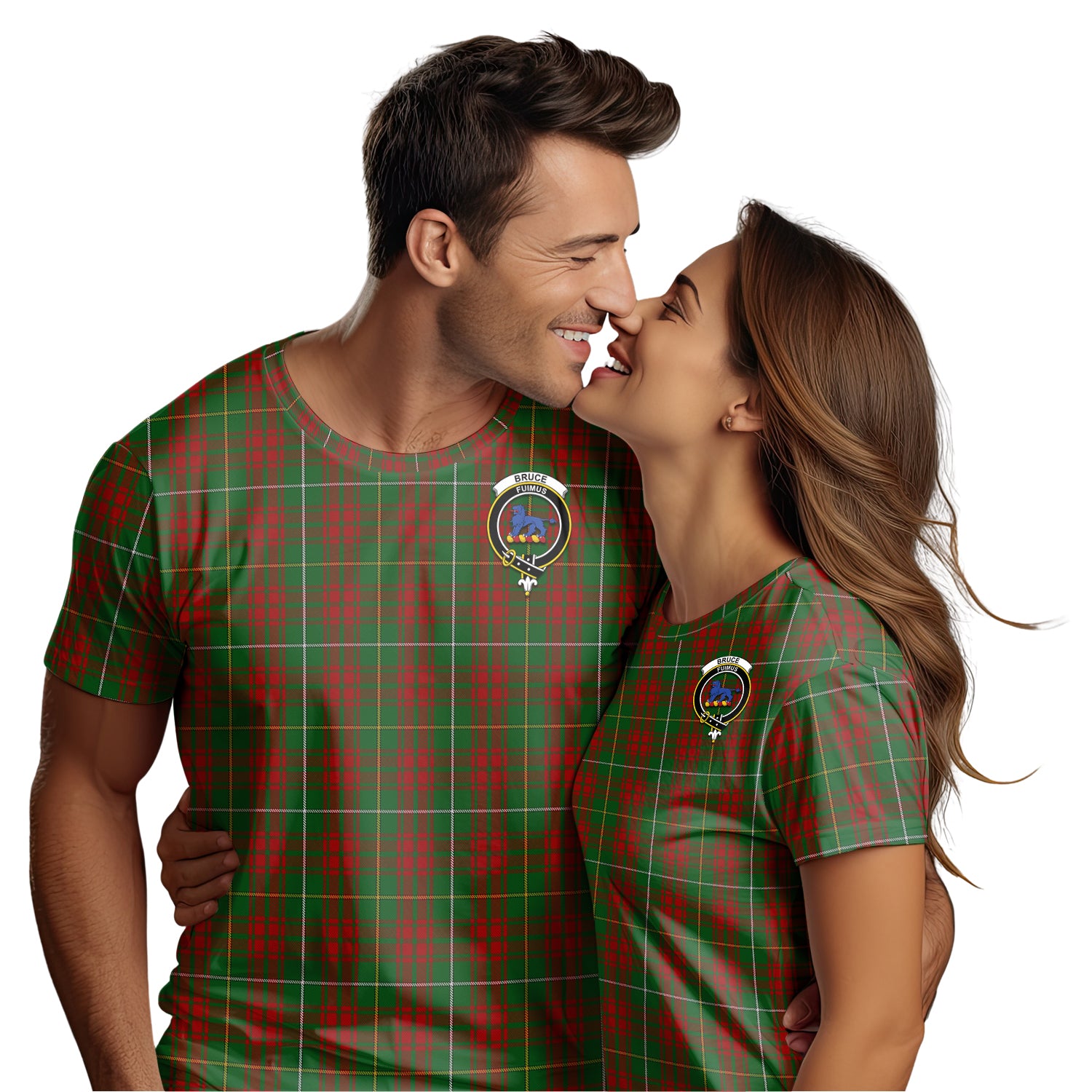 Bruce Hunting Tartan T-Shirt with Family Crest - Tartan Vibes Clothing