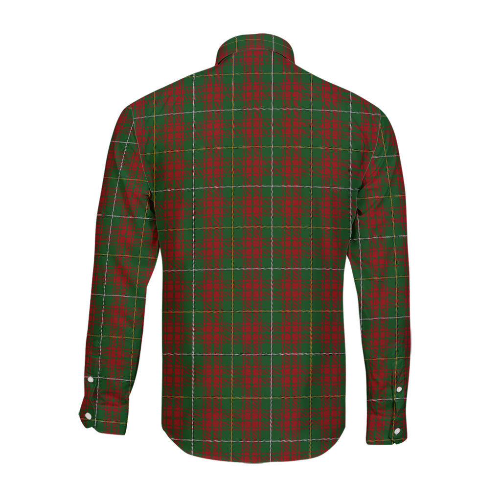 Bruce Hunting Tartan Long Sleeve Button Up Shirt with Family Crest - Tartanvibesclothing