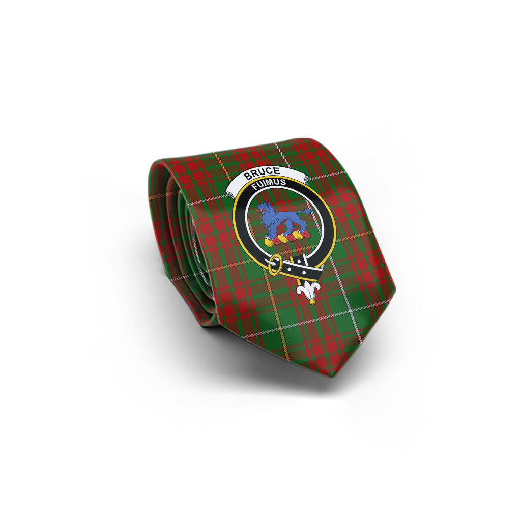 Bruce Hunting Tartan Classic Necktie with Family Crest - Tartan Vibes Clothing