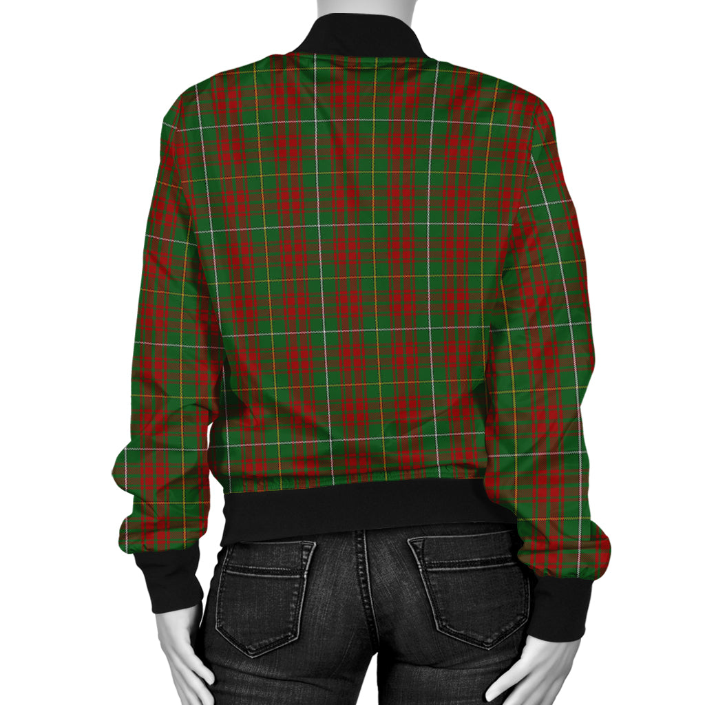 Bruce Hunting Tartan Bomber Jacket with Family Crest - Tartanvibesclothing