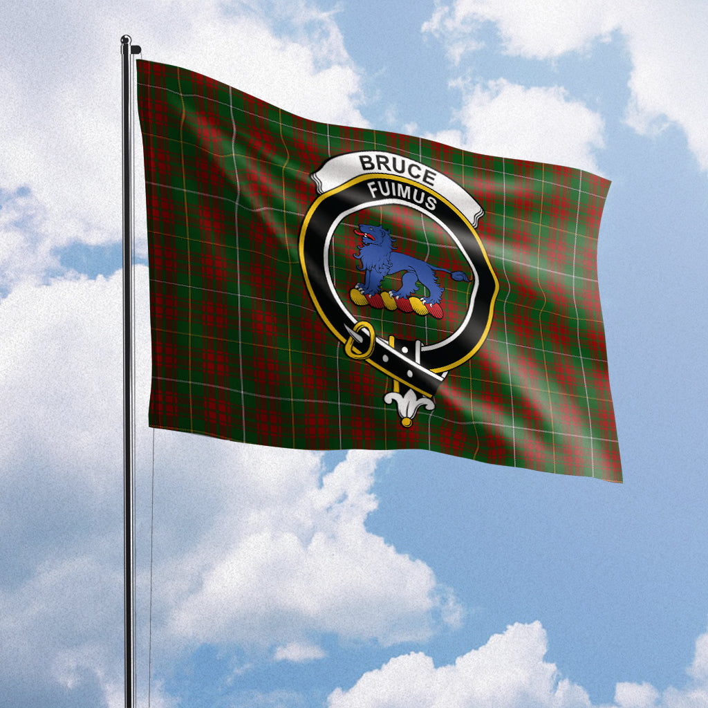 Bruce Hunting Tartan Flag with Family Crest House Flag (Horizontal) - Tartan Vibes Clothing