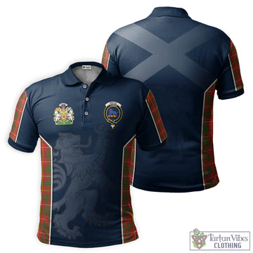 Bruce Modern Tartan Men's Polo Shirt with Family Crest and Lion Rampant Vibes Sport Style