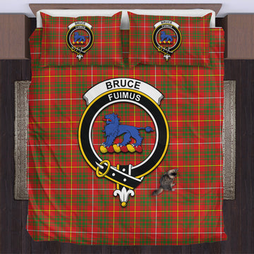 Bruce Modern Tartan Bedding Set with Family Crest