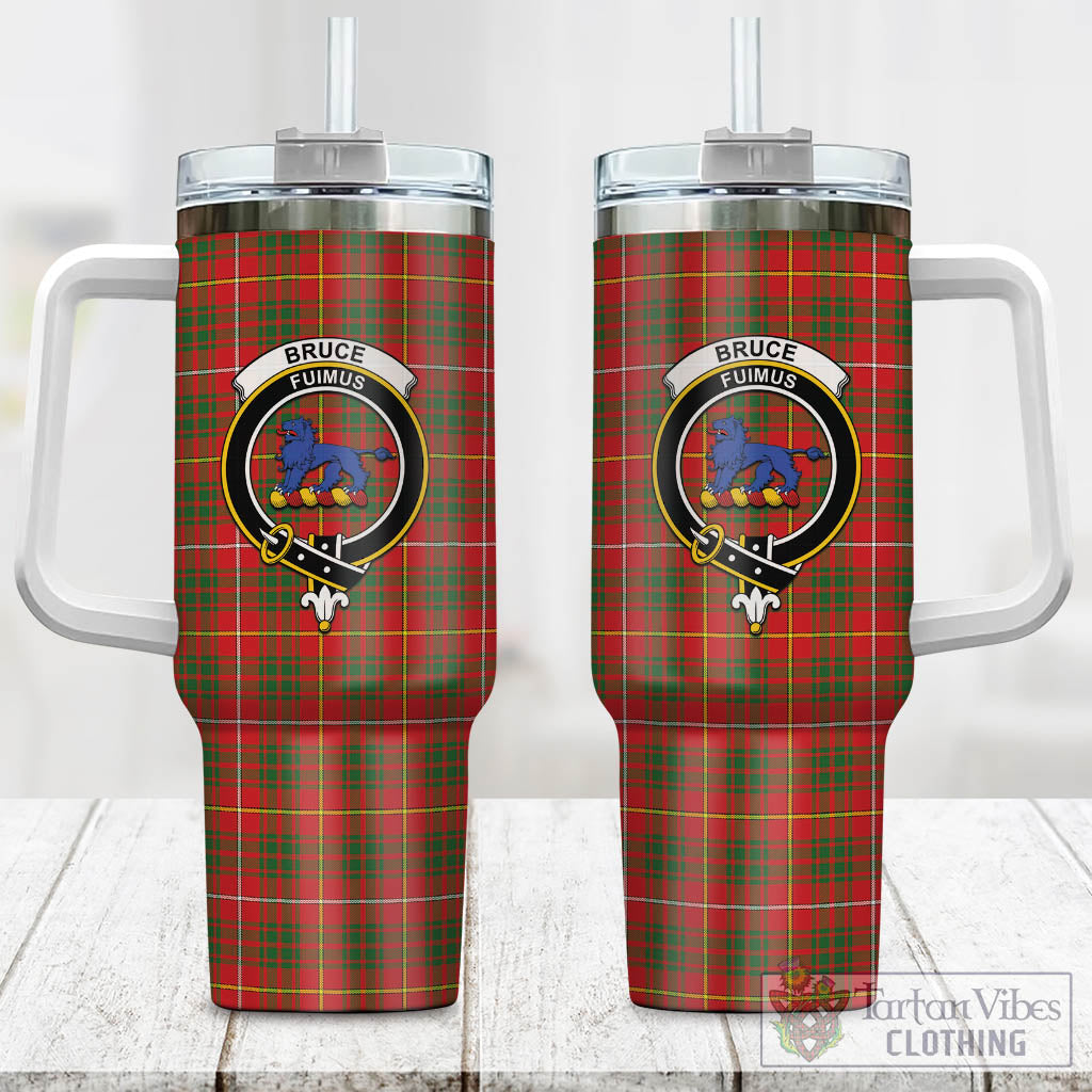 Tartan Vibes Clothing Bruce Modern Tartan and Family Crest Tumbler with Handle