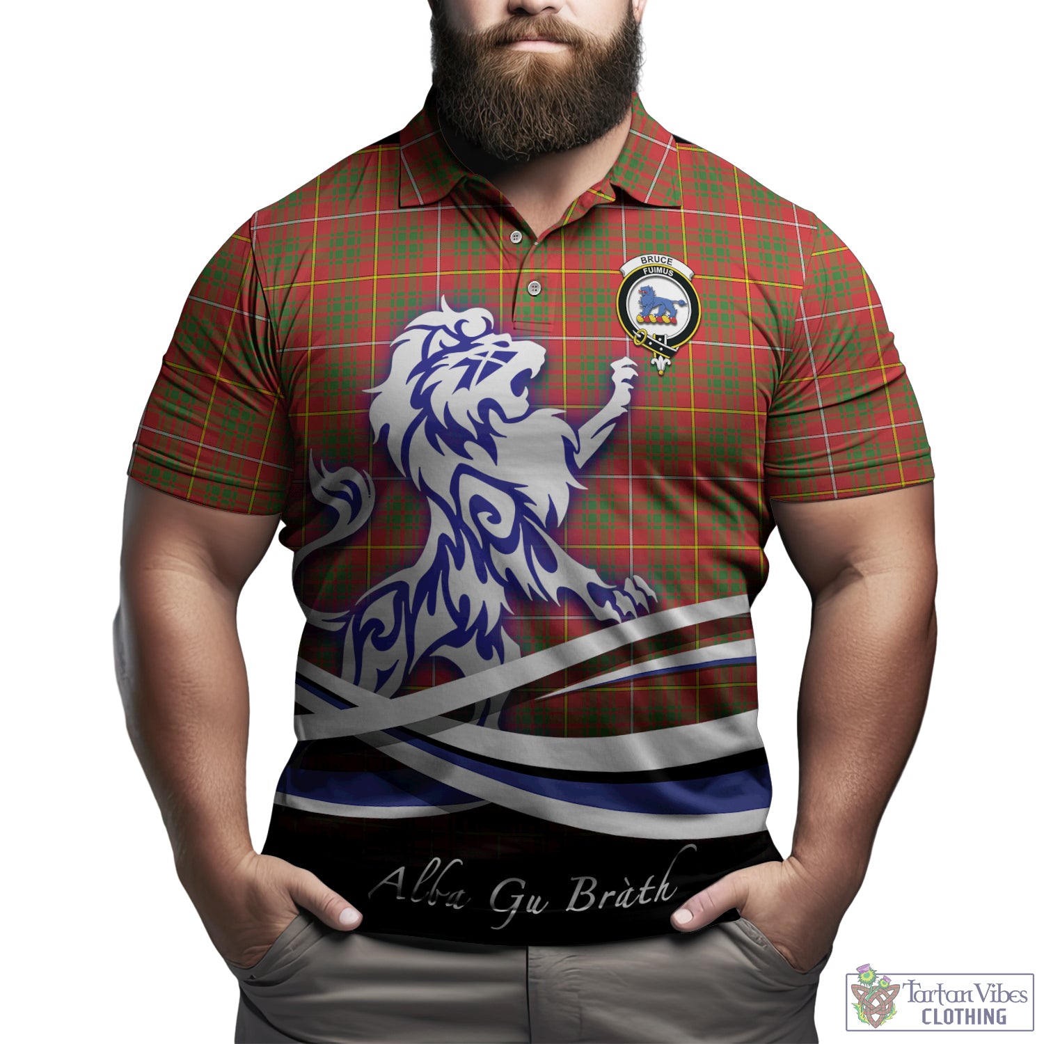 bruce-modern-tartan-polo-shirt-with-alba-gu-brath-regal-lion-emblem