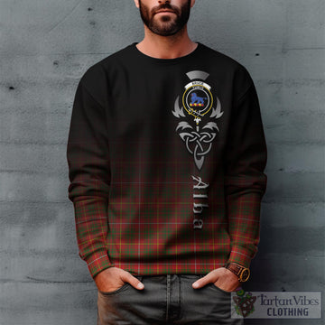 Bruce Modern Tartan Sweatshirt Featuring Alba Gu Brath Family Crest Celtic Inspired