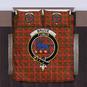 Bruce Modern Tartan Quilt Bed Set with Family Crest