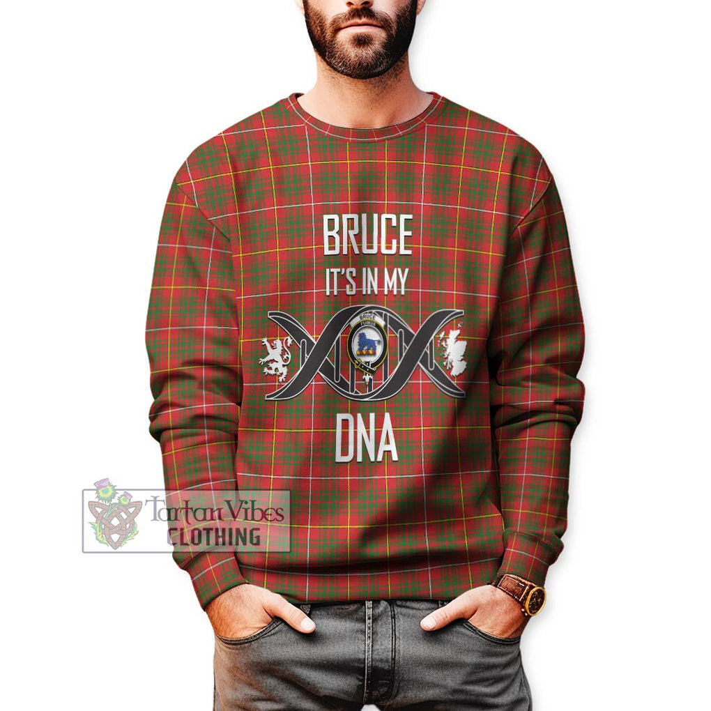 Bruce Modern Tartan Sweatshirt with Family Crest DNA In Me Style Unisex - Tartanvibesclothing Shop