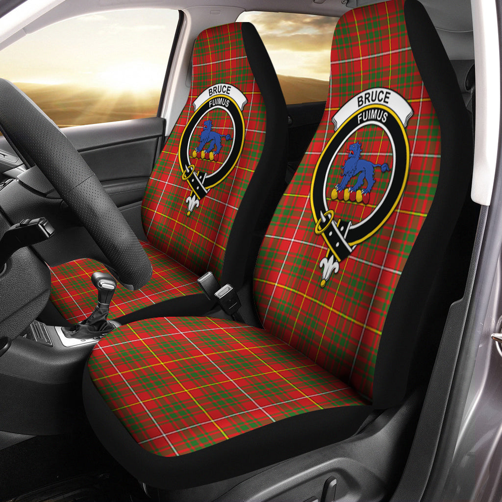 Bruce Modern Tartan Car Seat Cover with Family Crest One Size - Tartanvibesclothing