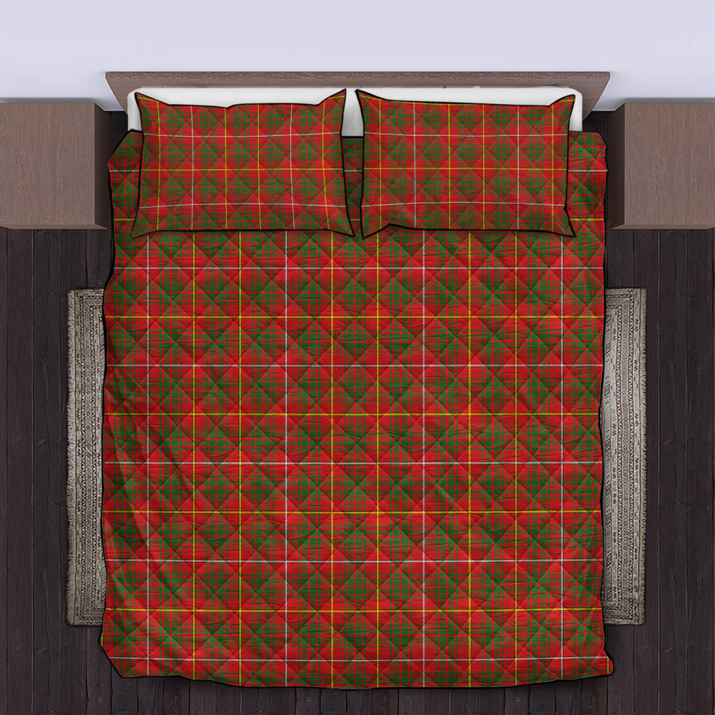 Bruce Modern Tartan Quilt Bed Set King - Tartan Vibes Clothing