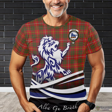 Bruce Modern Tartan T-Shirt with Alba Gu Brath Regal Lion Emblem