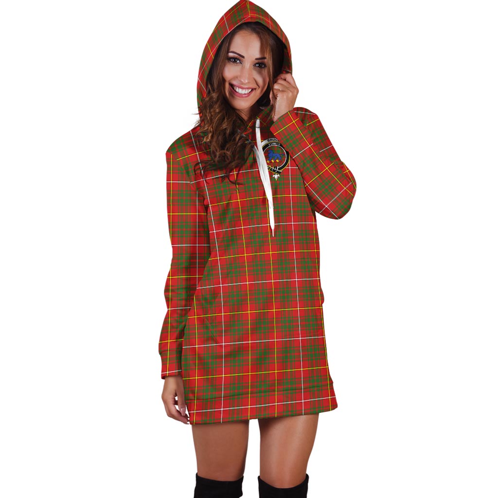 Bruce Modern Tartan Hoodie Dress with Family Crest - Tartan Vibes Clothing