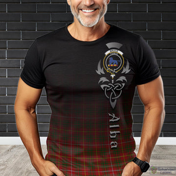 Bruce Modern Tartan T-Shirt Featuring Alba Gu Brath Family Crest Celtic Inspired