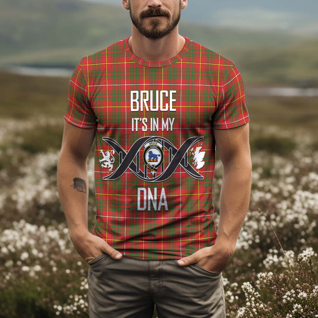 Bruce Modern Tartan T-Shirt with Family Crest DNA In Me Style Kid's Shirt - Tartan Vibes Clothing