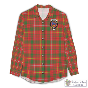 Bruce Modern Tartan Women's Casual Shirt with Family Crest