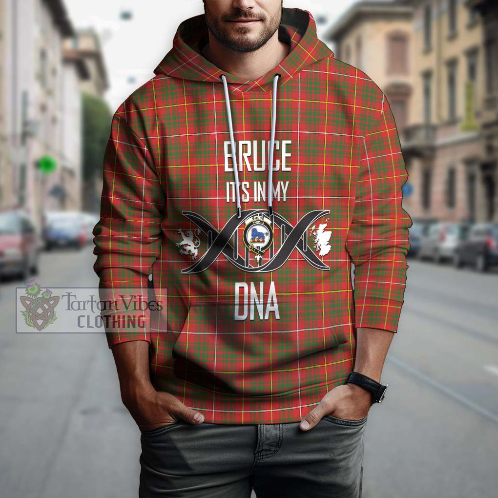 Bruce Modern Tartan Hoodie with Family Crest DNA In Me Style Pullover Hoodie - Tartanvibesclothing Shop