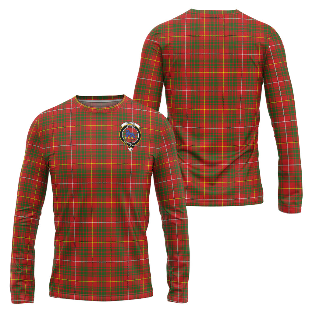 Bruce Modern Tartan Long Sleeve T-Shirt with Family Crest Unisex - Tartanvibesclothing