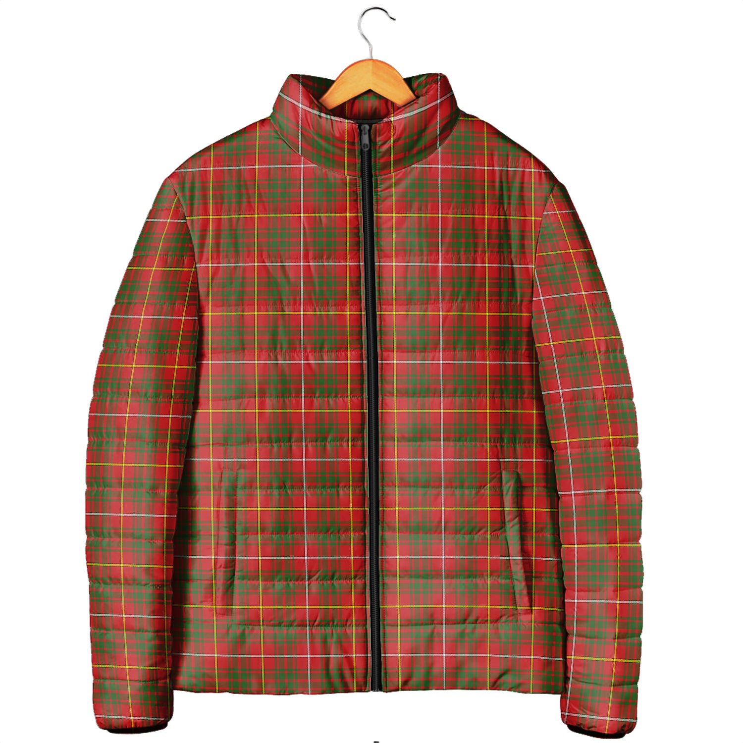 Bruce Modern Tartan Padded Jacket Men's Padded Jacket - Tartan Vibes Clothing