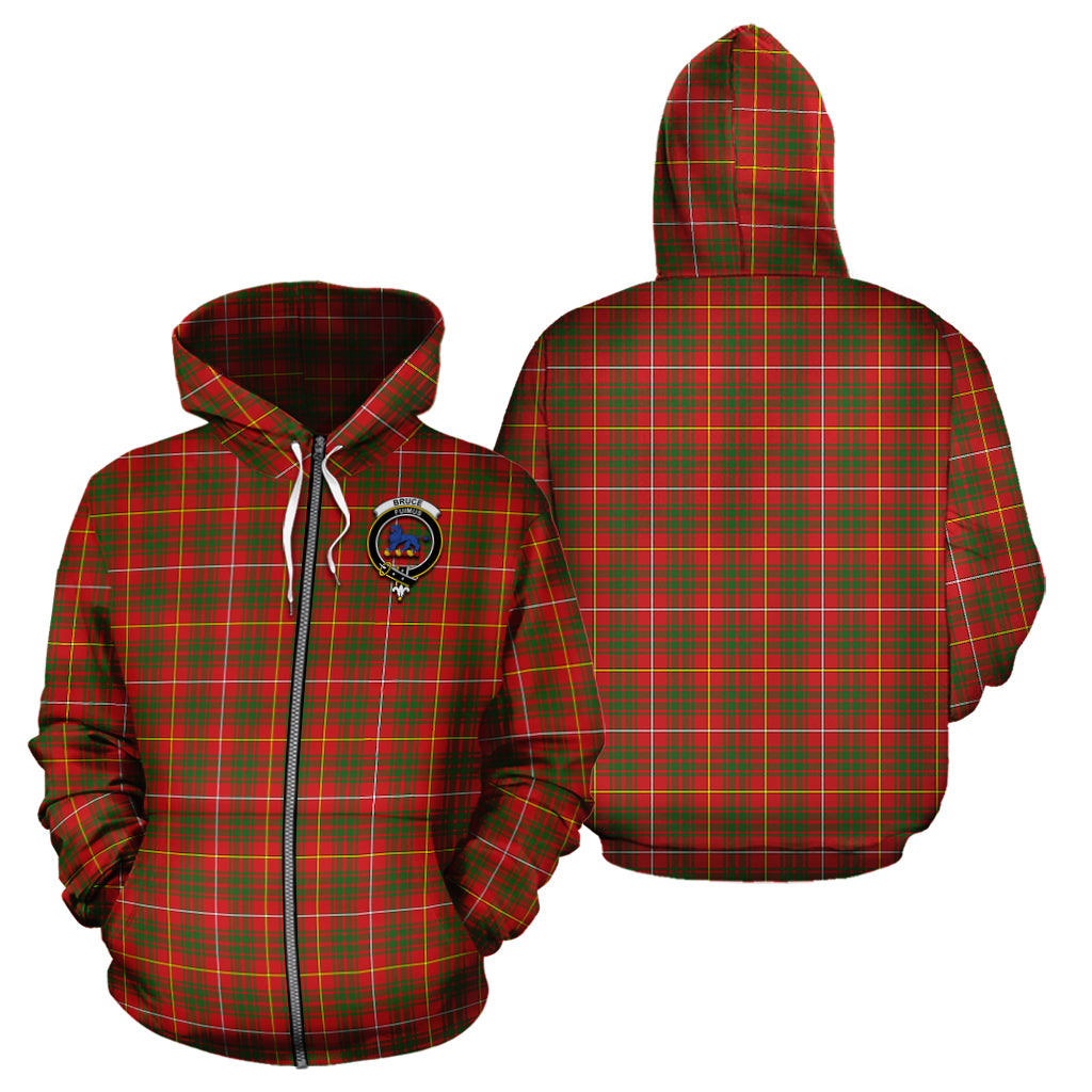 Bruce Modern Tartan Hoodie with Family Crest - Tartanvibesclothing