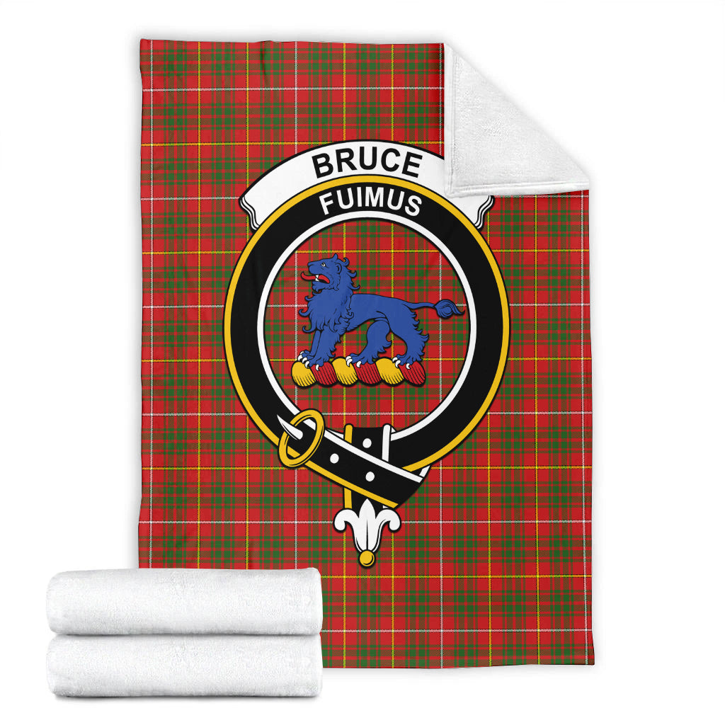 Bruce Modern Tartan Blanket with Family Crest - Tartan Vibes Clothing