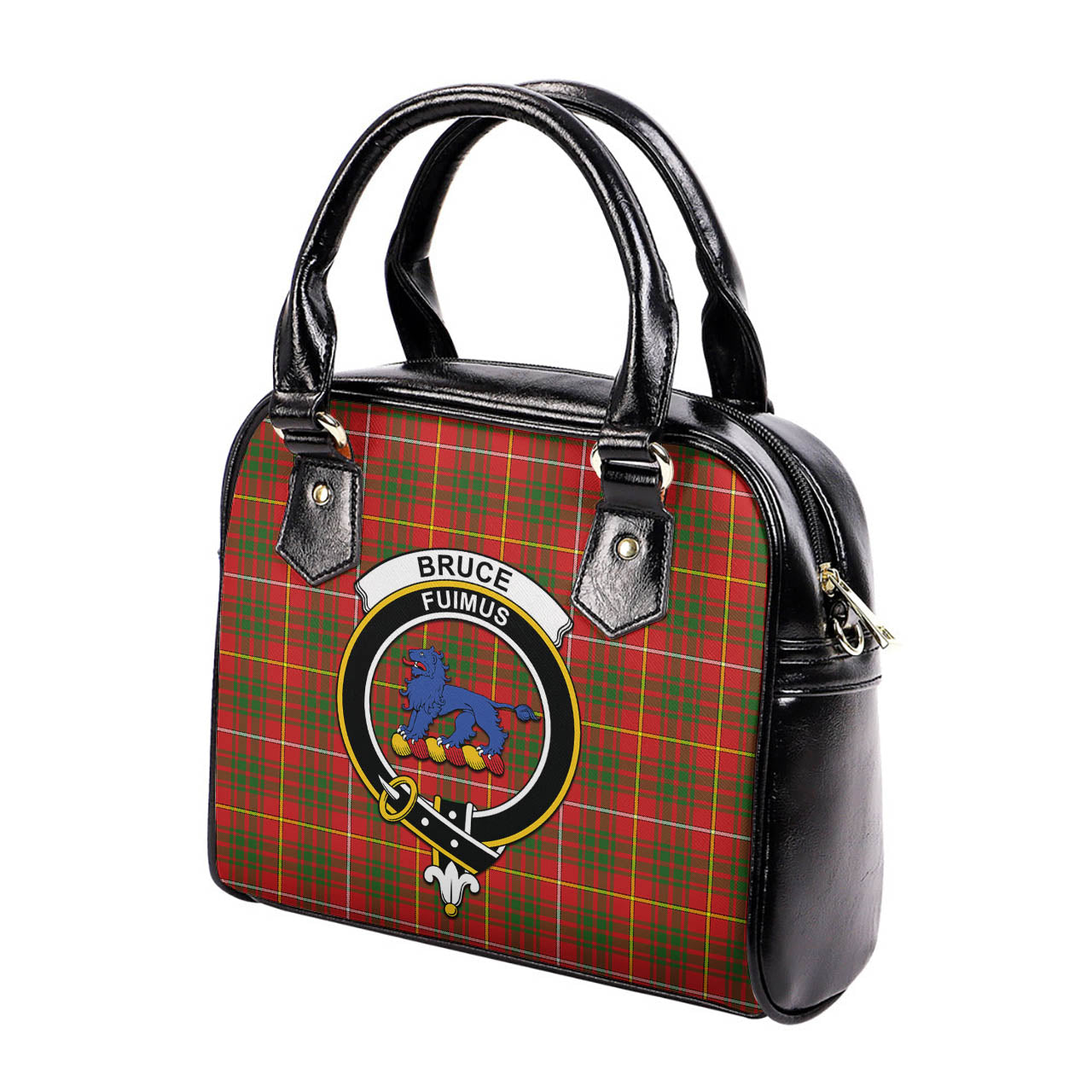 Bruce Modern Tartan Shoulder Handbags with Family Crest - Tartanvibesclothing