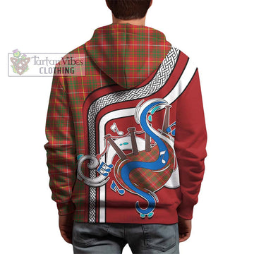 Bruce Modern Tartan Hoodie with Epic Bagpipe Style