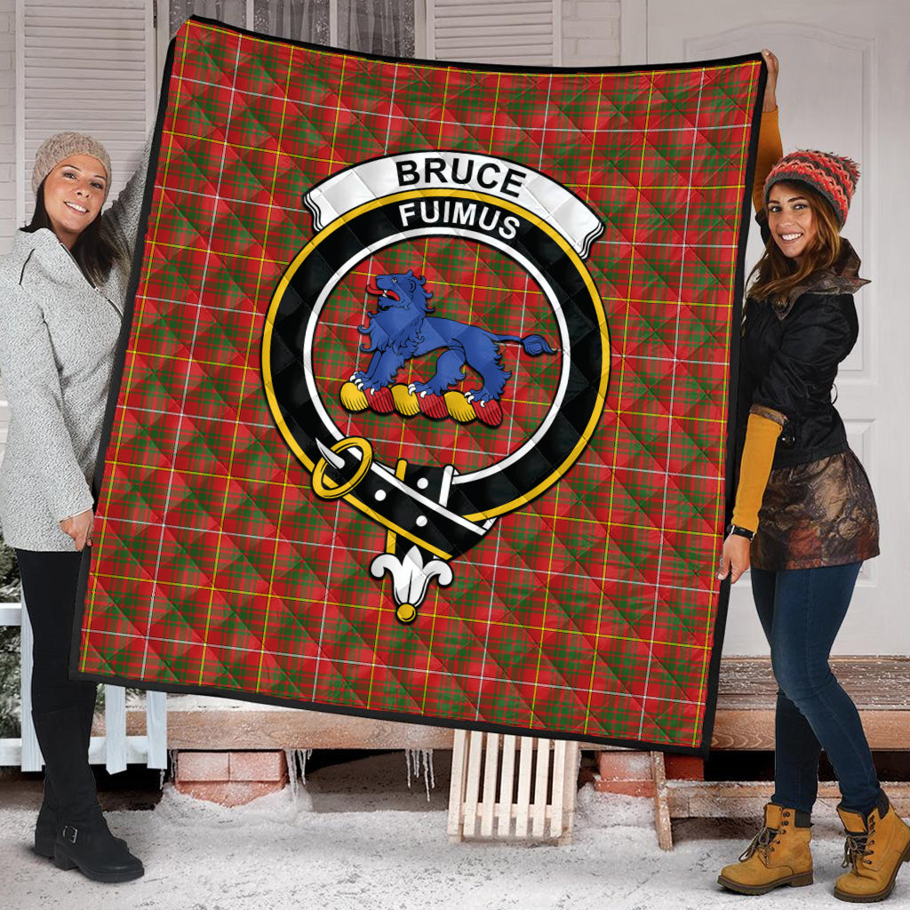 Bruce Modern Tartan Quilt with Family Crest - Tartanvibesclothing