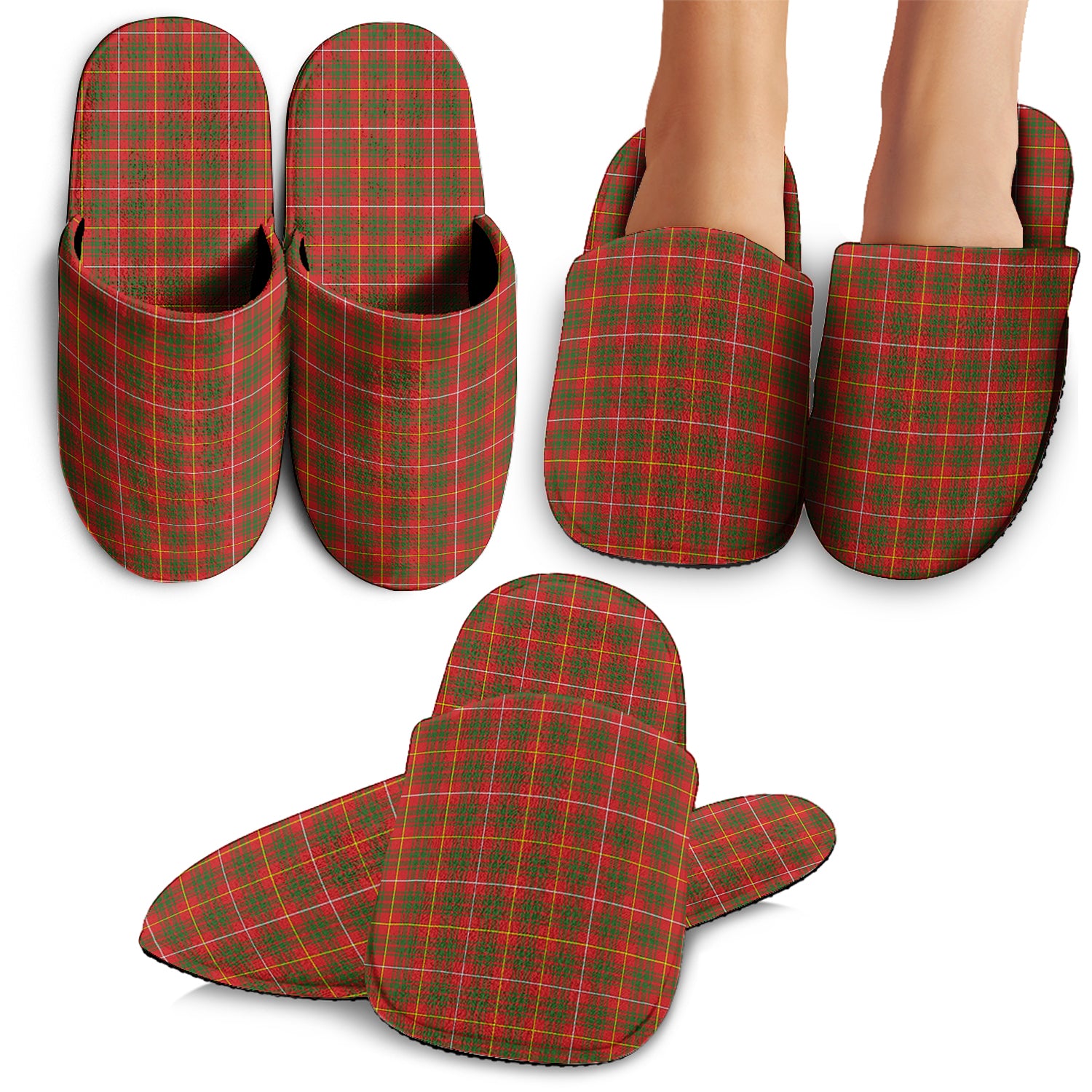 Bruce Modern Tartan Home Slippers - Tartanvibesclothing