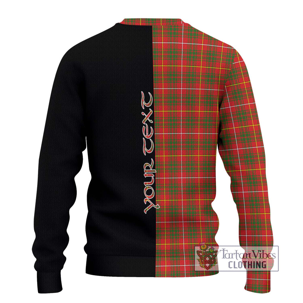 Bruce Modern Tartan Knitted Sweater with Family Crest and Half Of Me Style - Tartanvibesclothing Shop