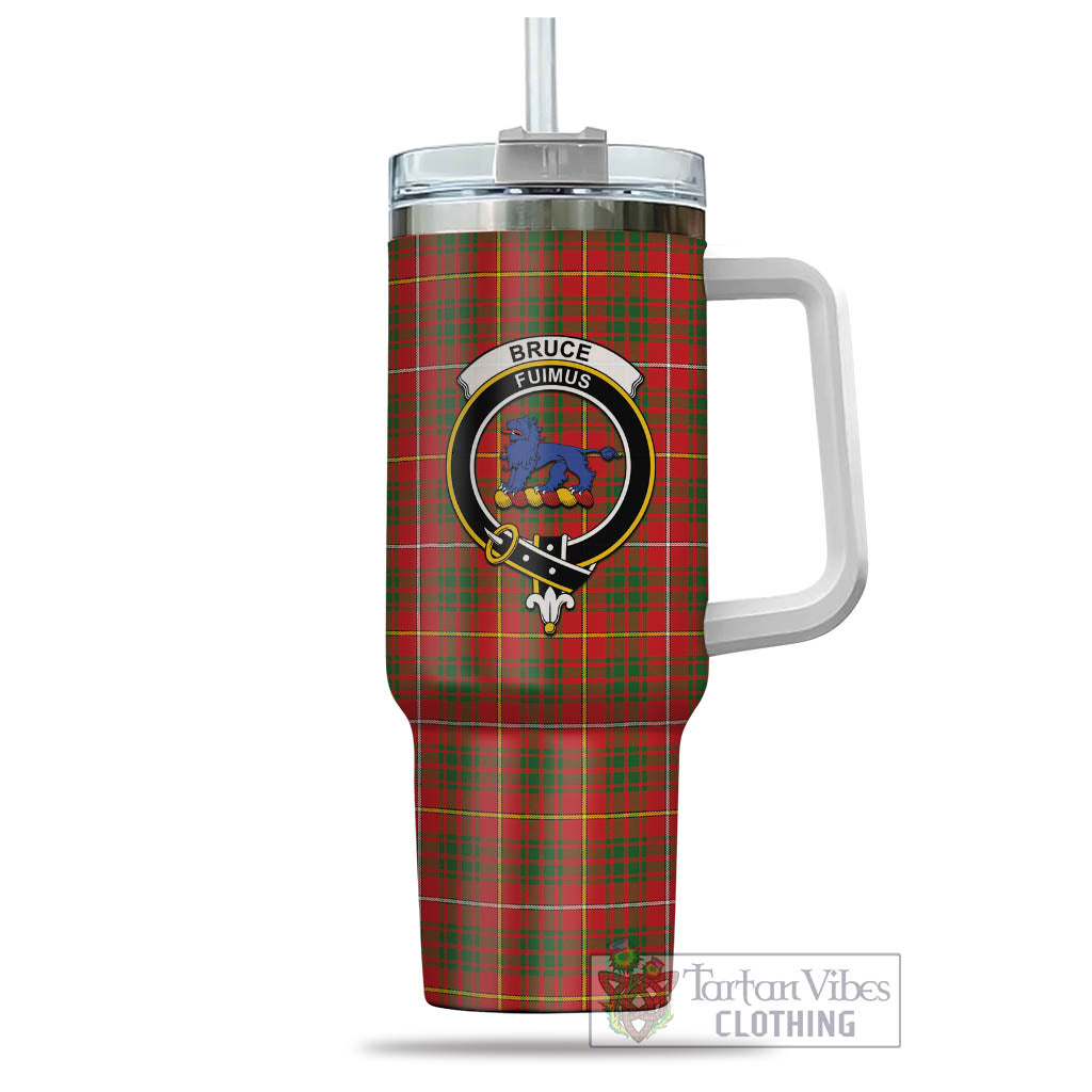 Tartan Vibes Clothing Bruce Modern Tartan and Family Crest Tumbler with Handle