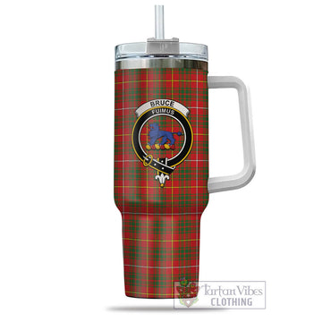 Bruce Modern Tartan and Family Crest Tumbler with Handle