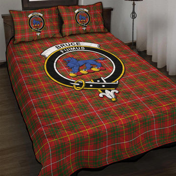 Bruce Modern Tartan Quilt Bed Set with Family Crest