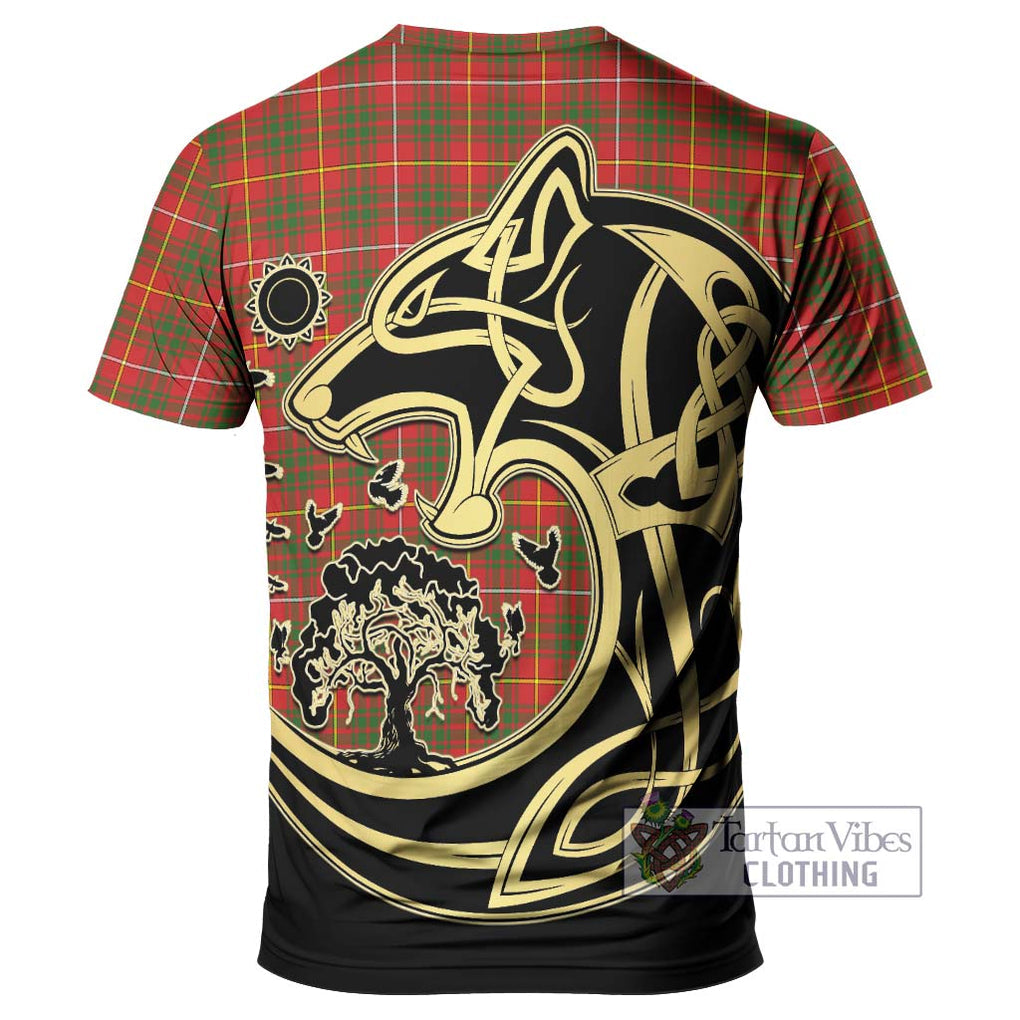 Bruce Modern Tartan T-Shirt with Family Crest Celtic Wolf Style - Tartan Vibes Clothing