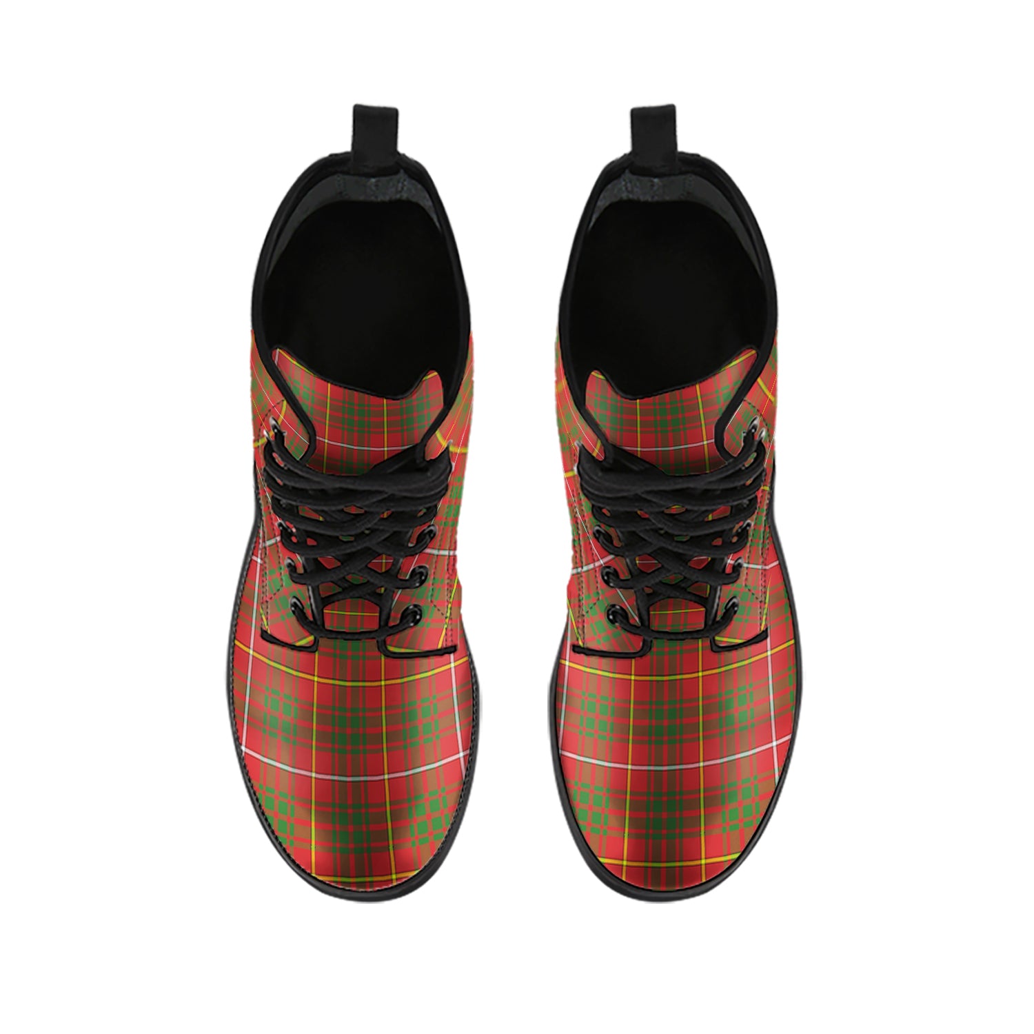 Bruce Modern Tartan Leather Boots - Tartanvibesclothing