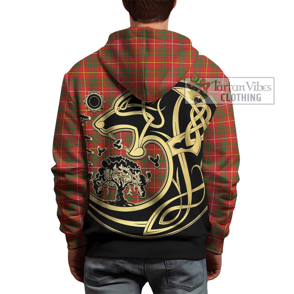 Bruce Modern Tartan Hoodie with Family Crest Celtic Wolf Style - Tartan Vibes Clothing