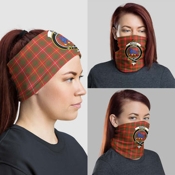 Bruce Modern Tartan Neck Gaiters, Tartan Bandanas, Tartan Head Band with Family Crest