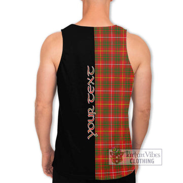 Bruce Modern Tartan Men's Tank Top with Family Crest and Half Of Me Style