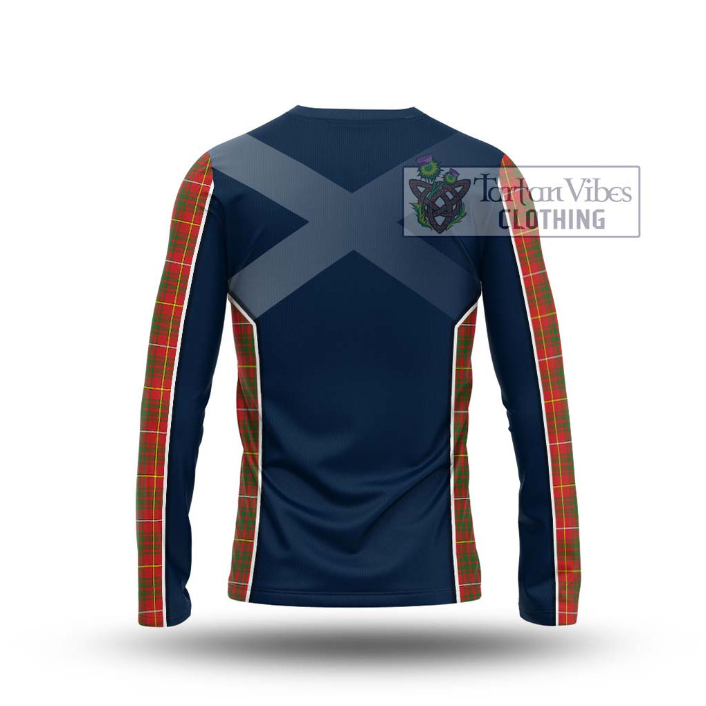 Bruce Modern Tartan Long Sleeve T-Shirt with Family Crest and Lion Rampant Vibes Sport Style - Tartan Vibes Clothing