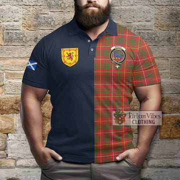 Bruce Modern Tartan Polo Shirt Alba with Scottish Lion Royal Arm Half Style