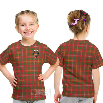 Bruce Modern Tartan Kid T-Shirt with Family Crest